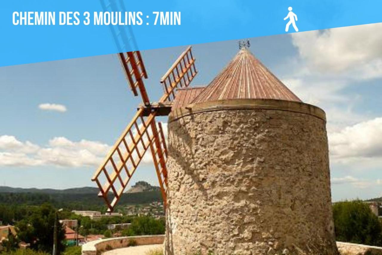 Mont Ventoux - Terrasse - Vue Degagee - Linge De Qualite - Fibre - Confort Gardanne Kültér fotó